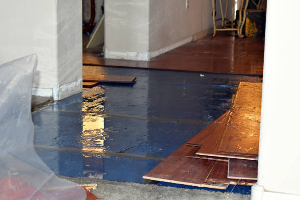 Professional Flood Damage Restoration technician working in Lindsay, TX